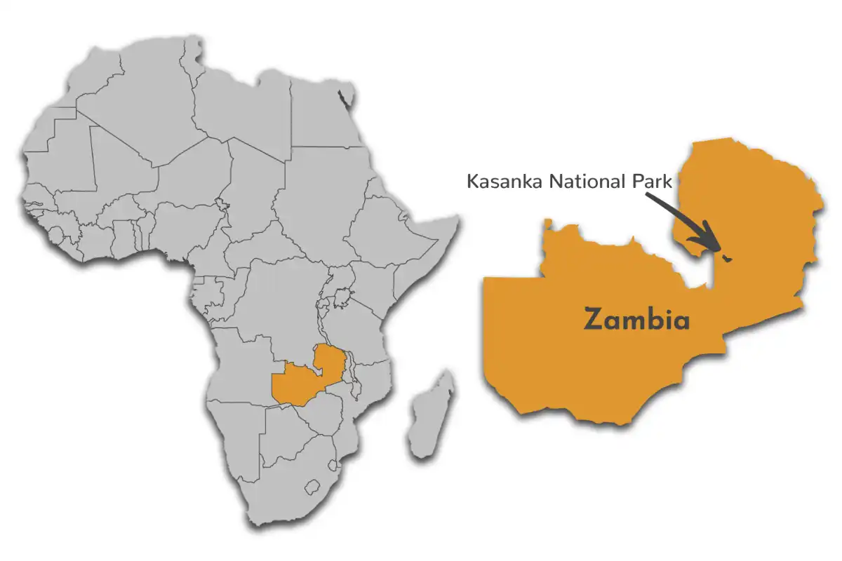 Kasanka National Park map